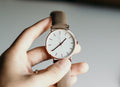 Minimalist leather strap watch