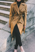 Camel wool blend overcoat