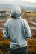 Heavyweight black cotton hoodie